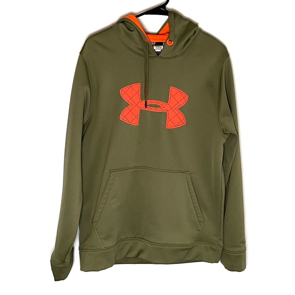 Under Armour Hunter Green & Orange Hoodie Size S